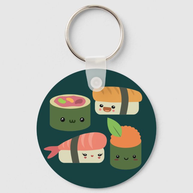 Sushi Friends Keychain (Front)