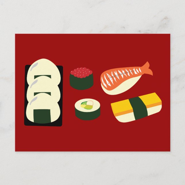 Sushi Fun Postcard (Front)