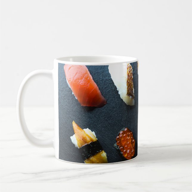 Sushi Geometry – Modern Nigiri Collection Coffee Mug (Left)