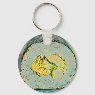Sushi gift for food lovers keychain