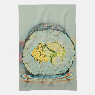 Sushi gift for food lovers kitchen towel