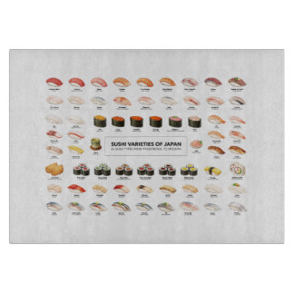 Sushi Guide Cutting Board – Japanese Food Chart
