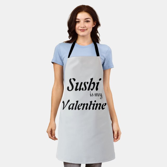 Sushi Is My Valentine Apron (Worn)