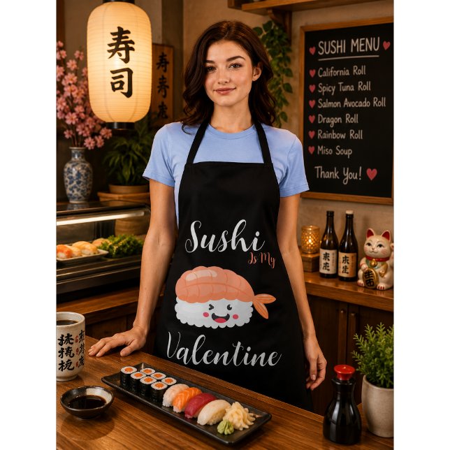 Sushi Is My Valentine Apron (Creator Uploaded)