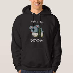 Sushi is My Valentine Koala Bear Valentine's Day Hoodie