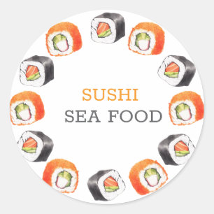 Sushi Japanese Food Classic Round Sticker