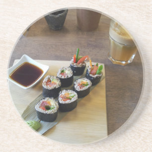 Sushi Japanese Food Delicious Restaurant Lunch Coaster