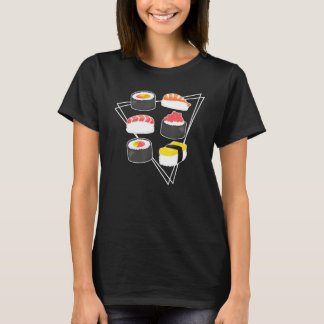 Sushi Japanese Food Maki Nigiri Retro Vintage T-Shirt