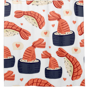 Sushi Japanese Food Seamless Pattern