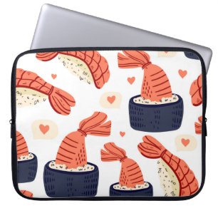 Sushi Japanese Food Seamless Pattern Laptop Sleeve