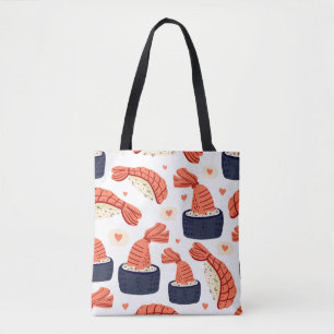 Sushi Japanese Food Seamless Pattern Tote Bag