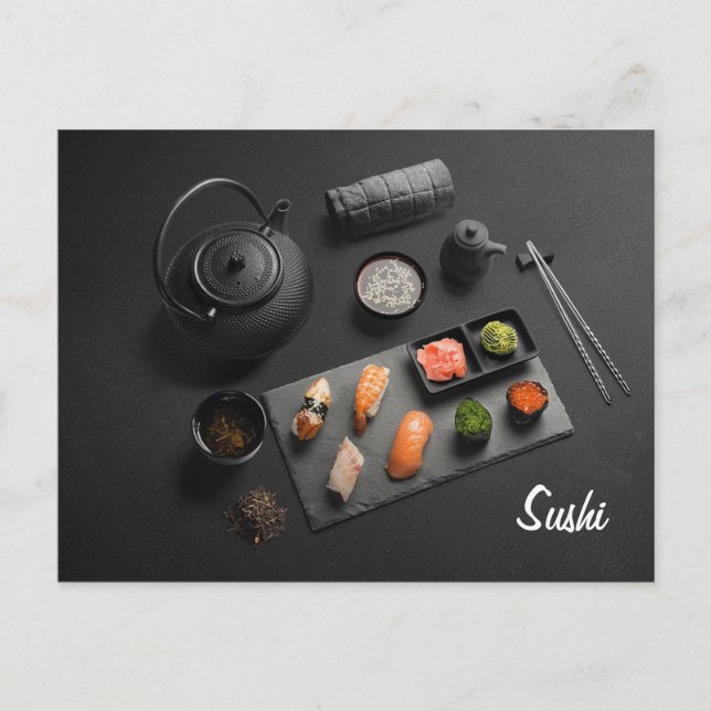 Sushi Japanese Ritual Postcard (Front)