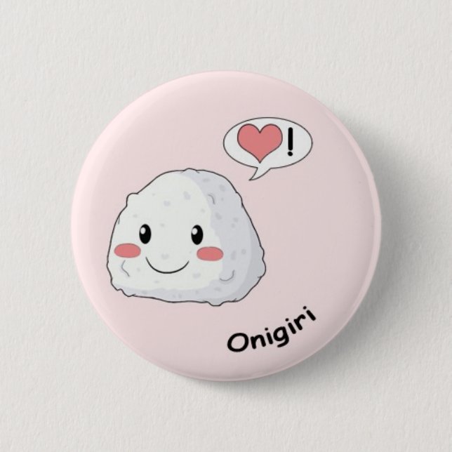 Sushi kawaii 2 inch round button (Front)