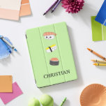 Sushi KAWAII style Illustration Personalized iPad Pro Cover<br><div class="desc">Featuring the cute sushi variety illustrations my daughter and I worked on together. We love sushi and illustrating them together was so much fun. This tablet case design is on a green background but change up the color as desired. (available in other models)</div>