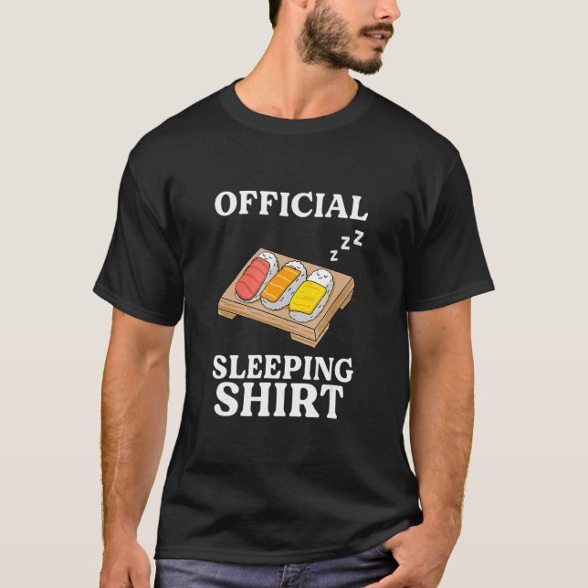 Sushi late sleepers morning grouch T-Shirt (Front)