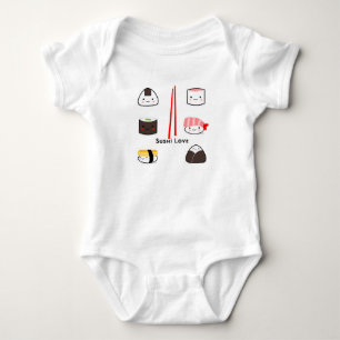 Sushi love Baby bodysuits girl and boy