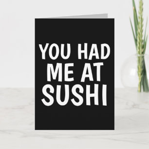 SUSHI LOVE YOU ROMANTIC FUNNY GREETING CARD