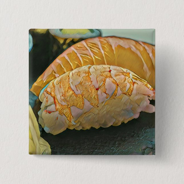Sushi lover gift 2 inch square button (Front)