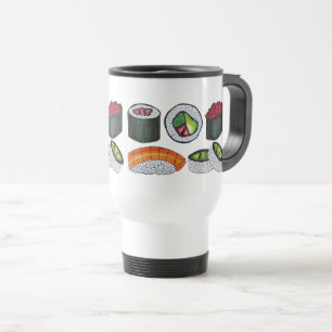 Sushi Lover Japanese Food Spicy Tuna Rolls Nigiri Travel Mug