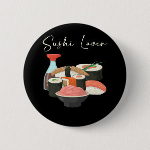 Sushi Lover Rice Japanese Food Tuna Maki Nigiri 2 Inch Round Button