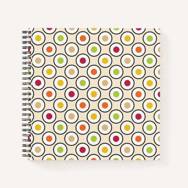 Sushi Maki Polka Dots Notebook (Front)
