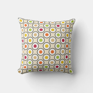 Sushi Maki Polka Dots Throw Pillow