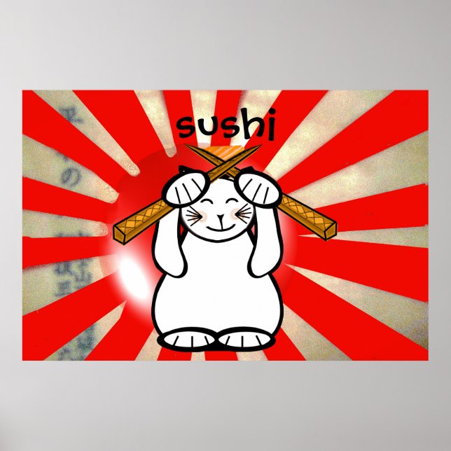 Sushi Maneki Neko Poster (Front)