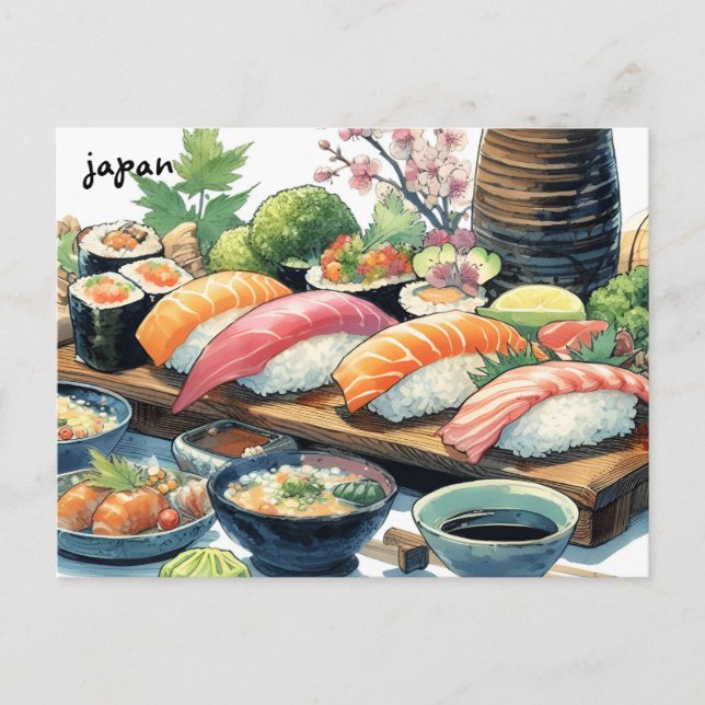 sushi mass mailing japanese postcards (Front)