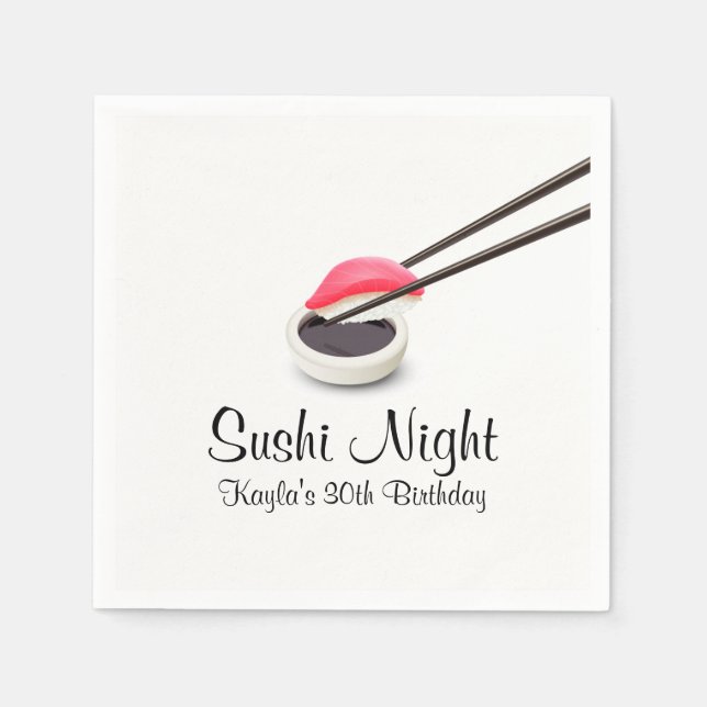 Sushi Night Napkin (Front)