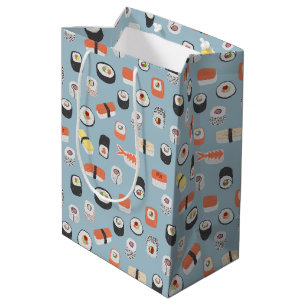 Sushi Nigiri Maki Roll Pattern Medium Gift Bag
