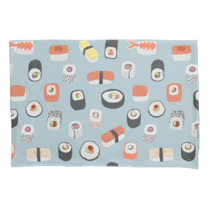 Sushi Nigiri Maki Roll Pattern Pillowcase