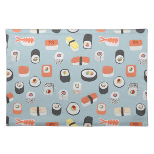 Sushi Nigiri Maki Roll Pattern Placemat