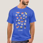 Sushi Nigiri Sashimi Maki Roll Name T-Shirt<br><div class="desc">Show your love of delicious Japanese food with this fun sushi design.
Replace or remove the name to customize.</div>