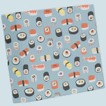 Sushi Nigiri Sashimi Maki Roll Pattern Binder<br><div class="desc">A pattern of fun Japanese sushi on a blue background.</div>