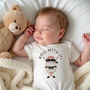 Sushi Ninja Baby Bodysuit, Funny Ninja Baby Gift Bodysuit