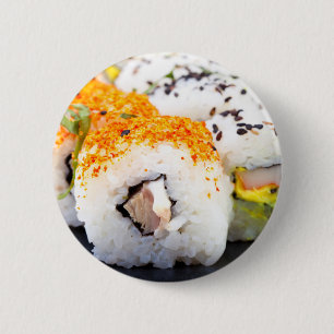 Sushi on a plate 2 inch round button