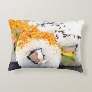 Sushi on a plate accent pillow