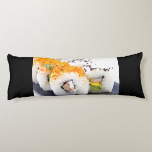 Sushi on a plate body pillow