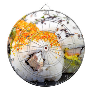 Sushi on a plate dartboard