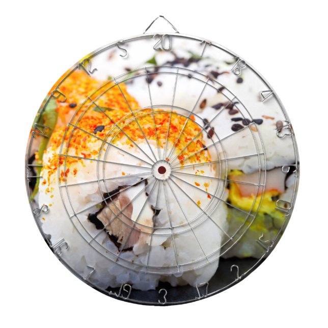 Sushi on a plate dartboard (Front)
