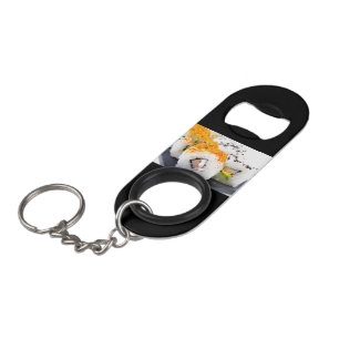Sushi on a plate keychain bottle opener