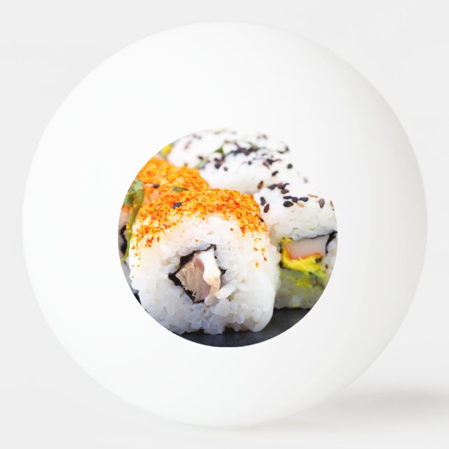 Sushi on a plate ping pong ball (Back)