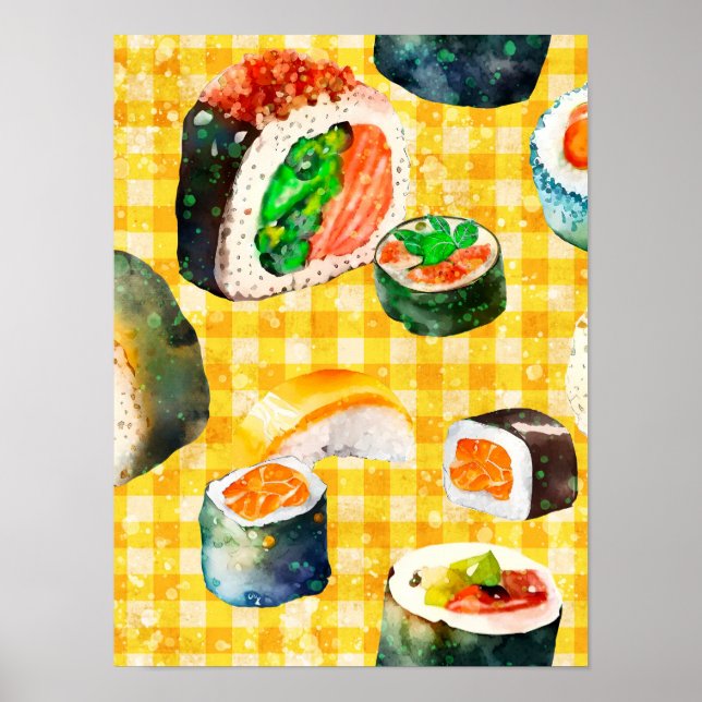 Sushi on my wall poster (Front)
