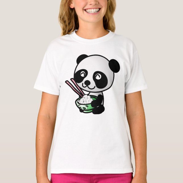 SUSHI PANDA PORTER DES FILLES CUTES T-SHIRTS (Devant)