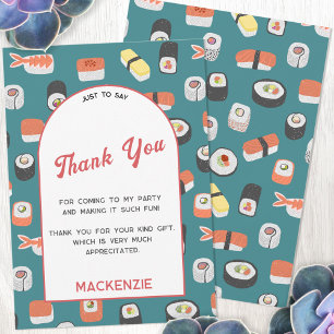 Sushi Party Carte de remerciements