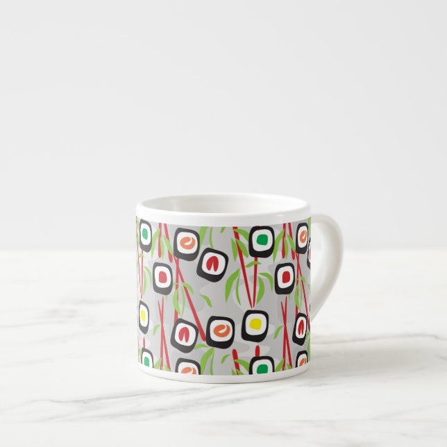 Sushi Pattern Espresso Cup (Front Right)