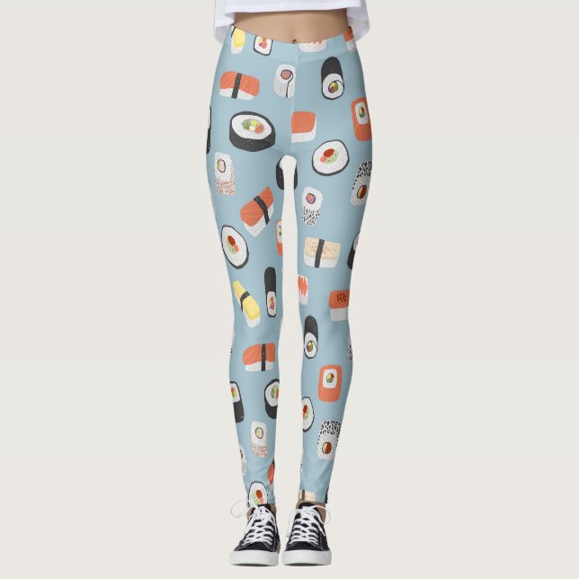 Sushi Pattern Leggings (Front)