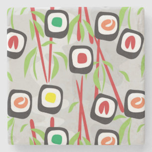 Sushi Pattern Stone Coaster