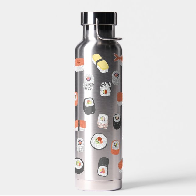 Sushi Pattern Water Bottle (Left)