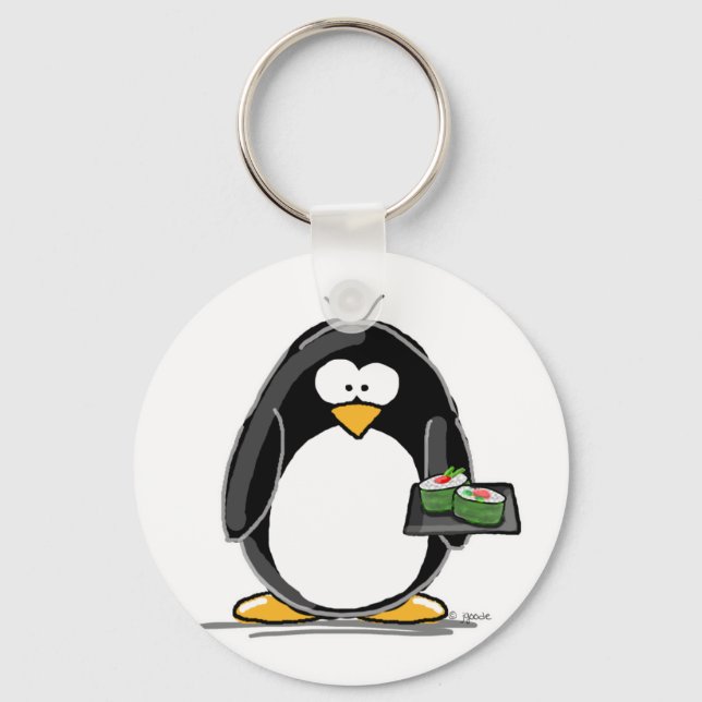 Sushi Penguin Keychain (Front)